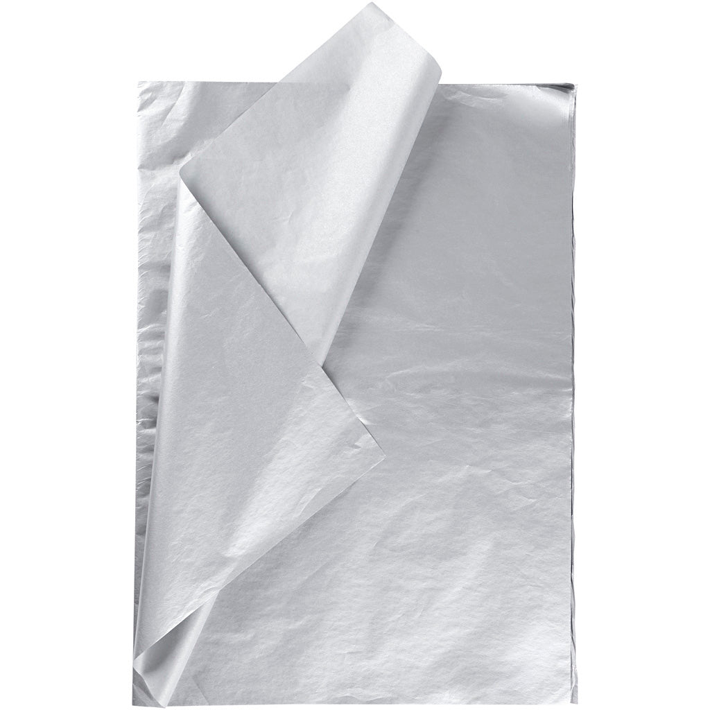 Tissue Paper, silver, 50x70 cm, 14 g