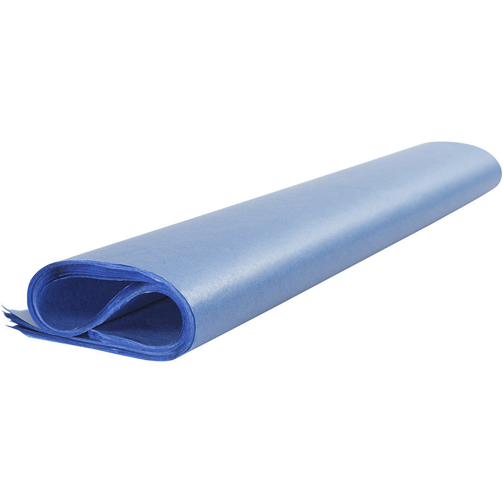 Seidenpapier, Blatt 50x70 cm, 14 g, Blau, 25Bl.