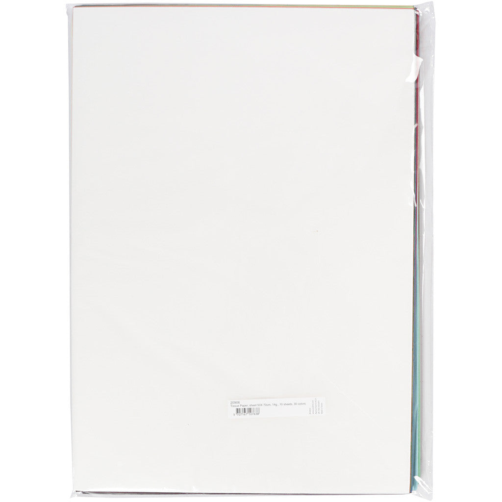 Seidenpapier verschiedene Farben - 50x70cm - 14g / 300 Bl. - 1 Pck.