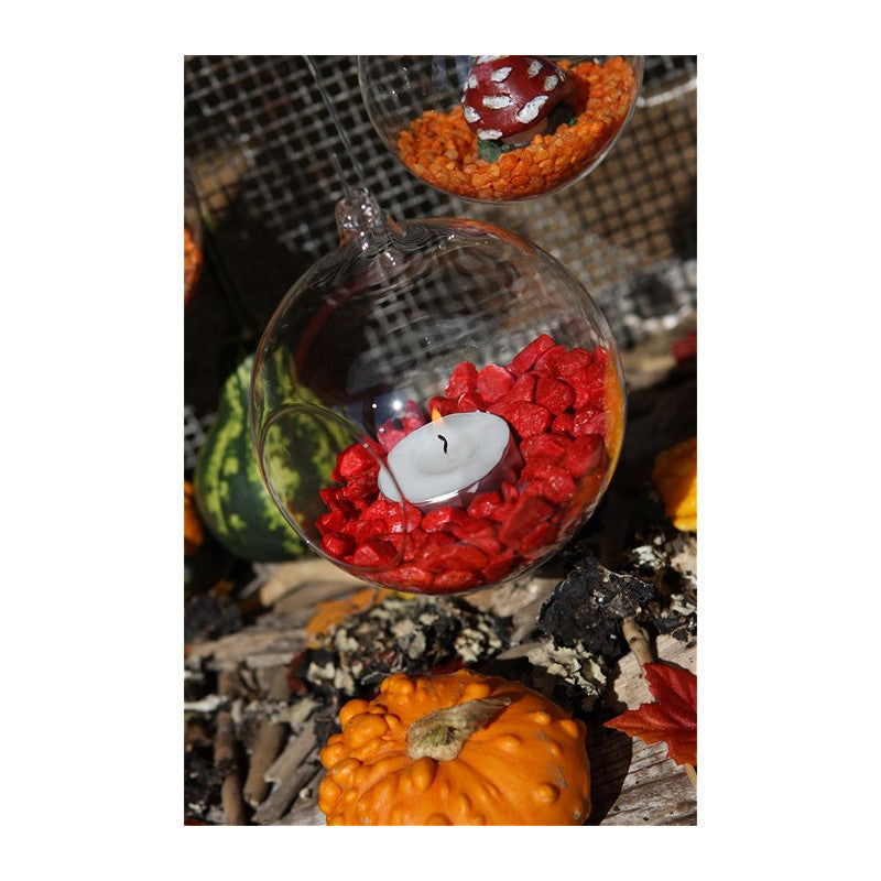 Glaskugel für Teelicht Ø 14 cm x 14,5 cm - 4 Stück