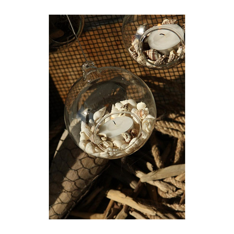 Glaskugel für Teelicht Ø 14 cm x 14,5 cm - 4 Stück
