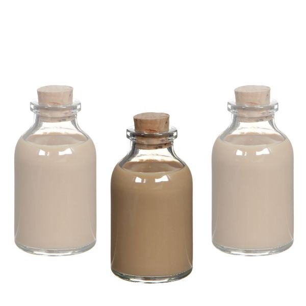 Glasflasche Mini mit Kork 20ml - 6x3cm - 105 Stk