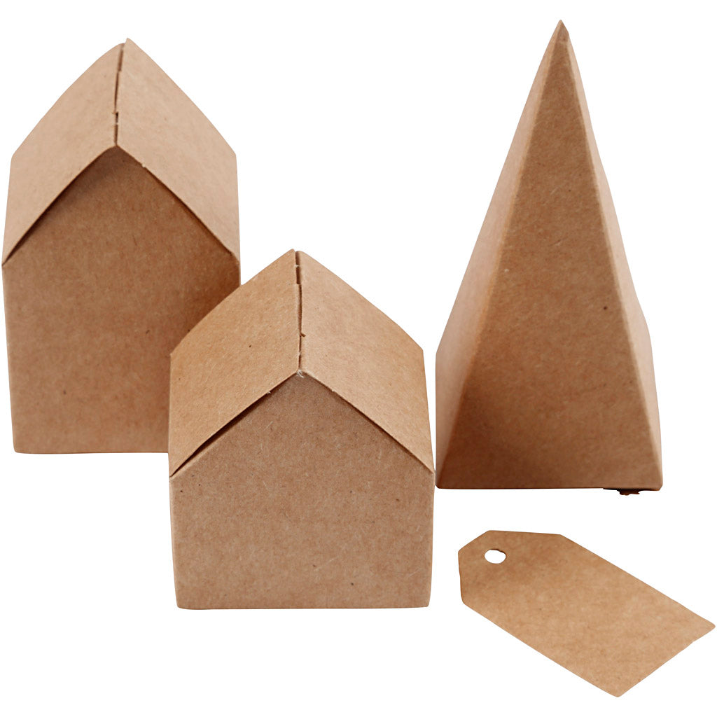 Die cut houses and trees, H: 5,7