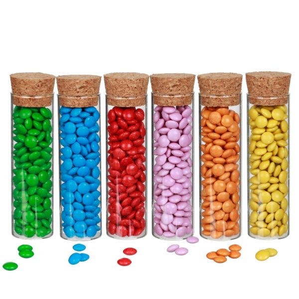 Glasröhre mit Kork 3x10cm - 12 Stk