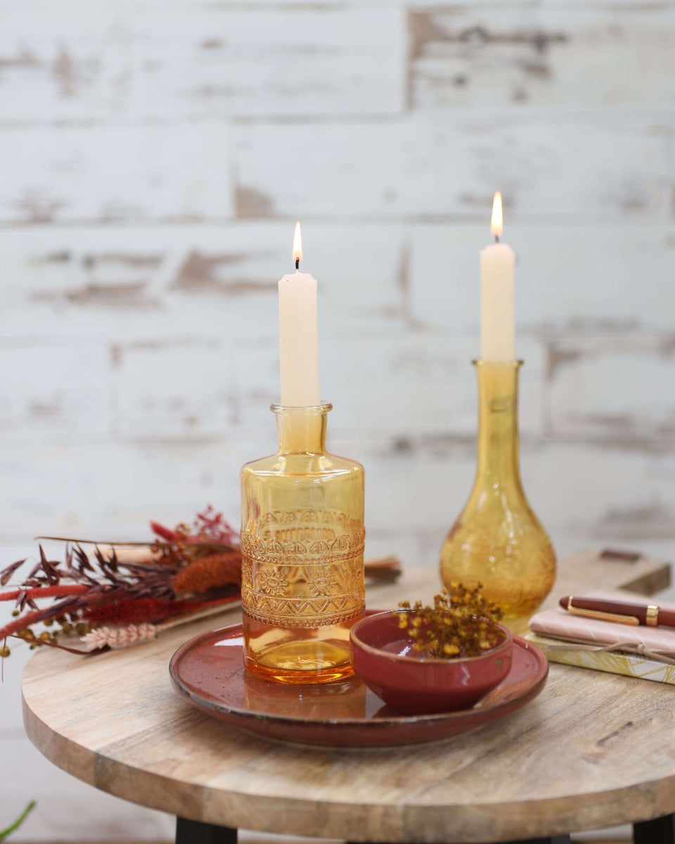 Blumenvasen Rom Ø7.5cm | H: 16cm Ockergelb - 12 Stk