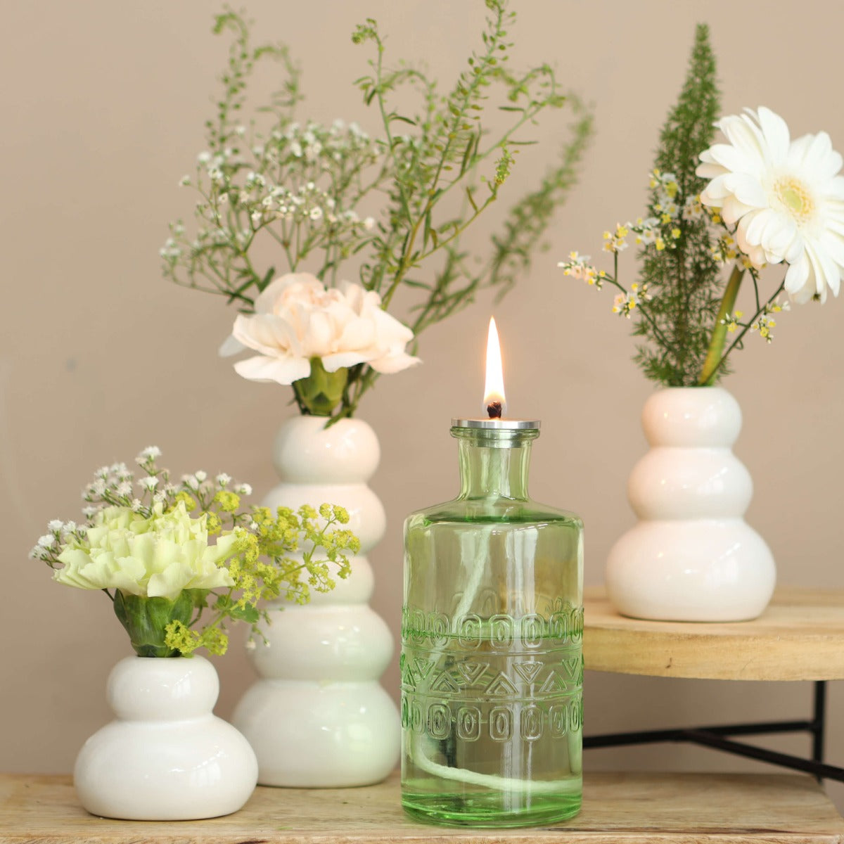 Blumenvasen Porto Ø7.5cm | H: 14.5cm Grün - 12 Stk