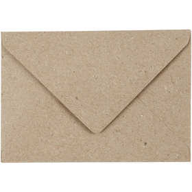Recycling Umschläge, Beige, Umschlaggröße 7,8x11,5 cm, 120 g, 50 Stk./ 1 Pck.