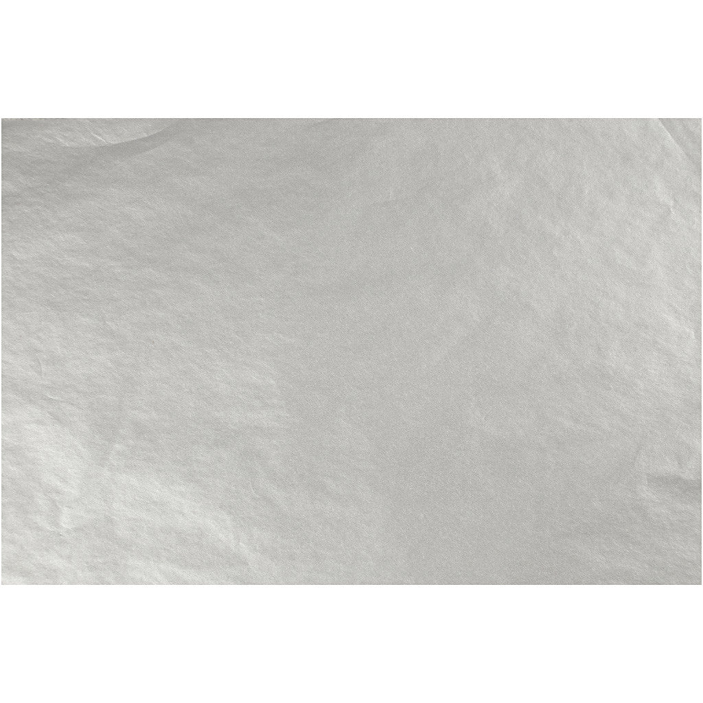 Seidenpapier, Silber, 50x70 cm, 14 g, 25 Bl./ 1 Pck.