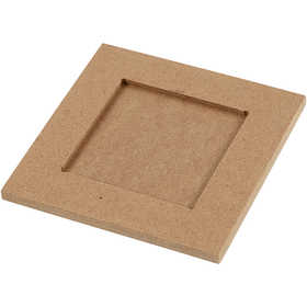 Collagerahmen, Format 10x10 cm, Tiefe 3 mm, MDF, Innenmaß 6x6 cm - 1 Stk
