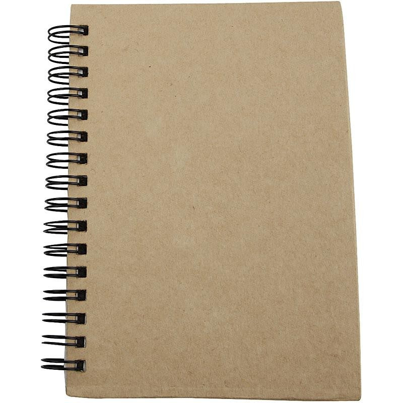Notizbuch mit Spiralbindung, Braun, A6, 60 g, 1 Stk.