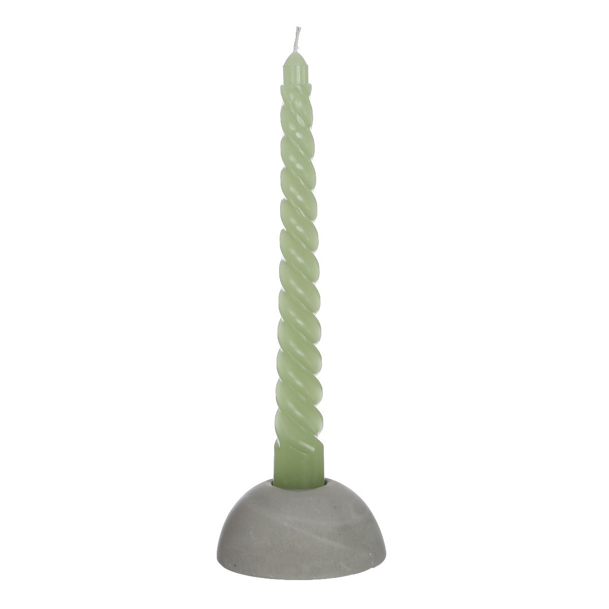 Kerzen Gedreht Grün | H: 19cm - 4 Stk