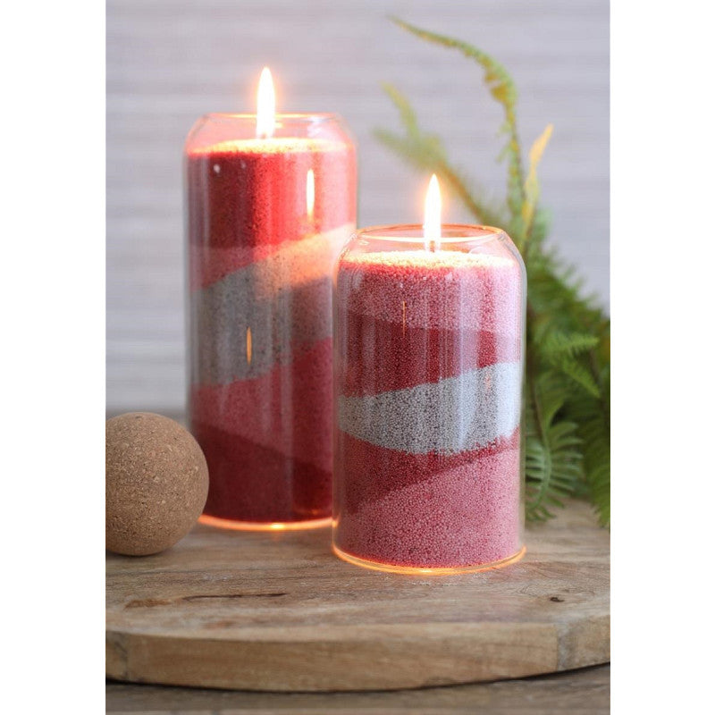 Pearlsand-Duftkerze 400 g Rose - 6 Stück