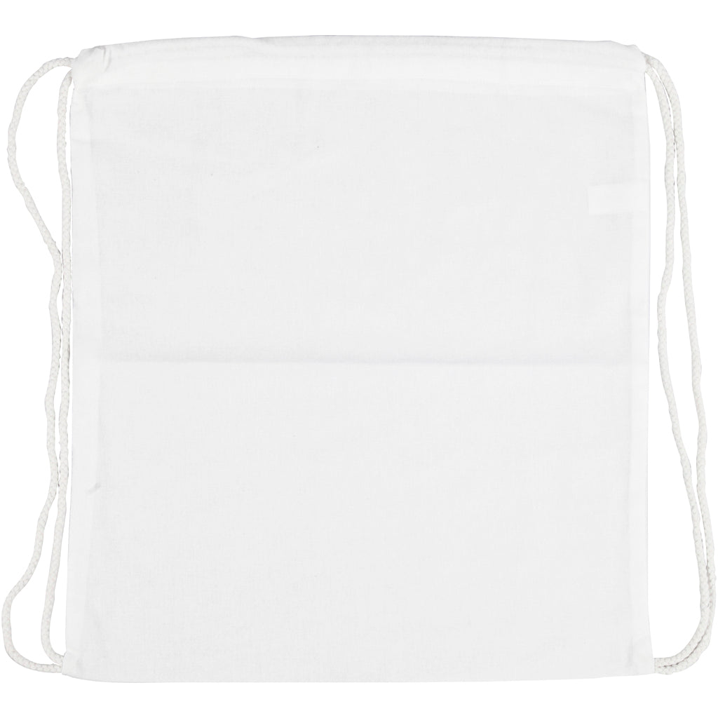 Drawstring Bags, size 37x41 cm, 130 g/m2, White