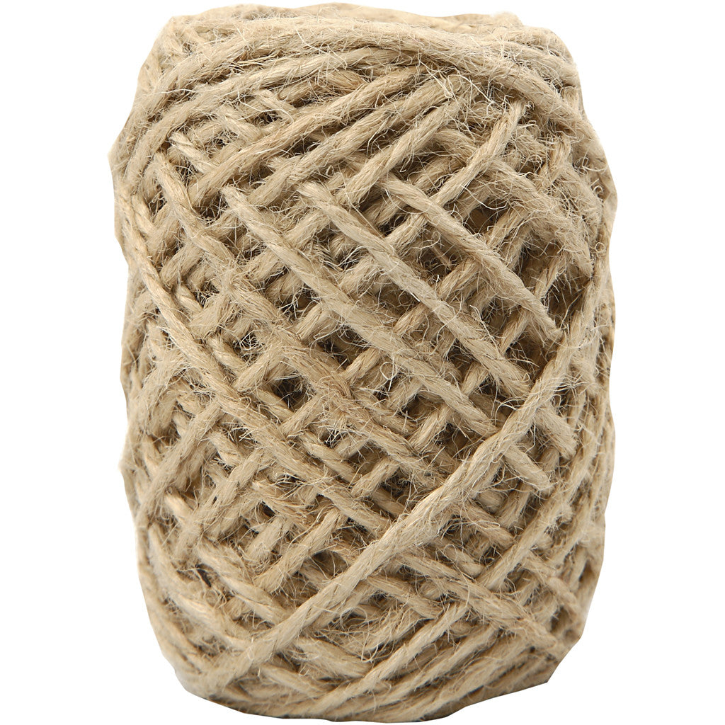 Naturhanf 1 -2 mm, natural - 30 mtr