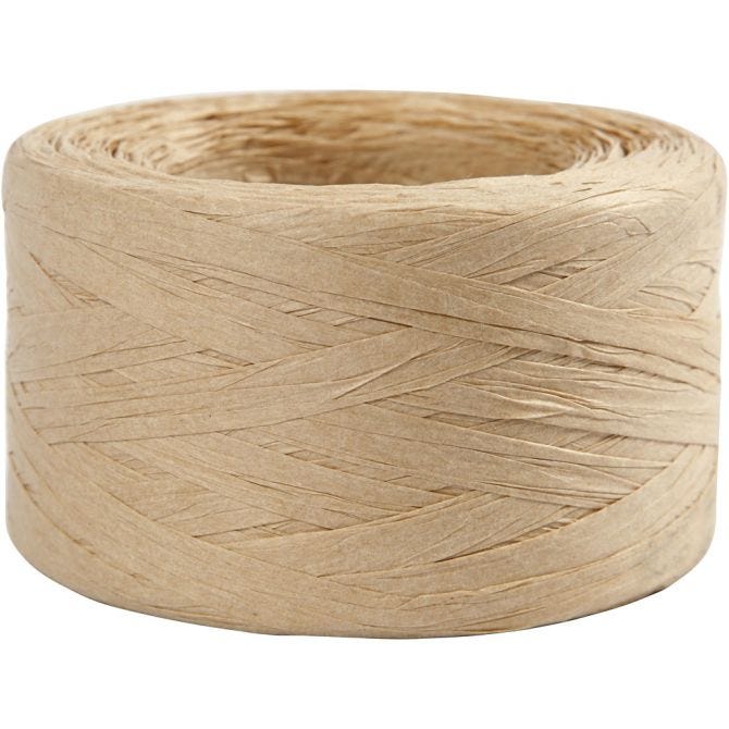 Paper raffia yarn, sand, W: 7