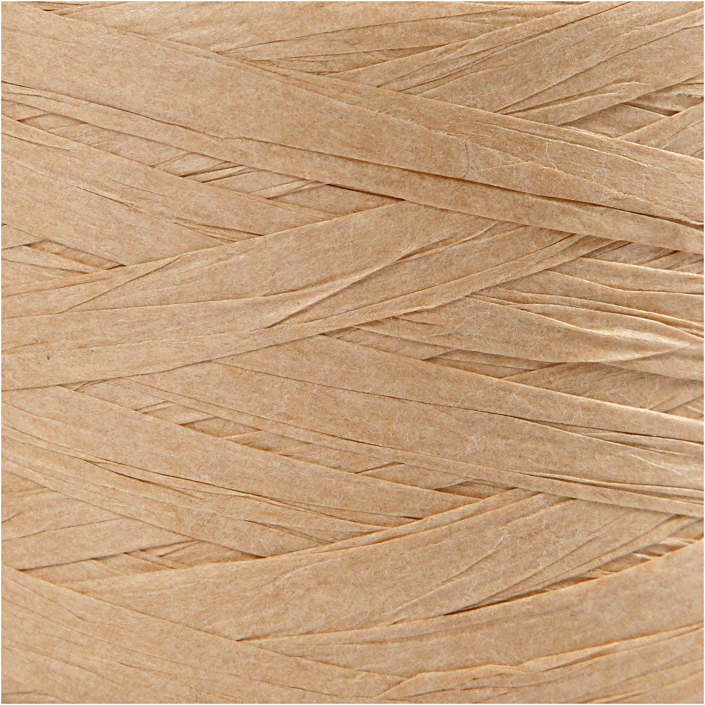Papier-Raffiabast Beige 7-8mmx100m - 1 Rolle