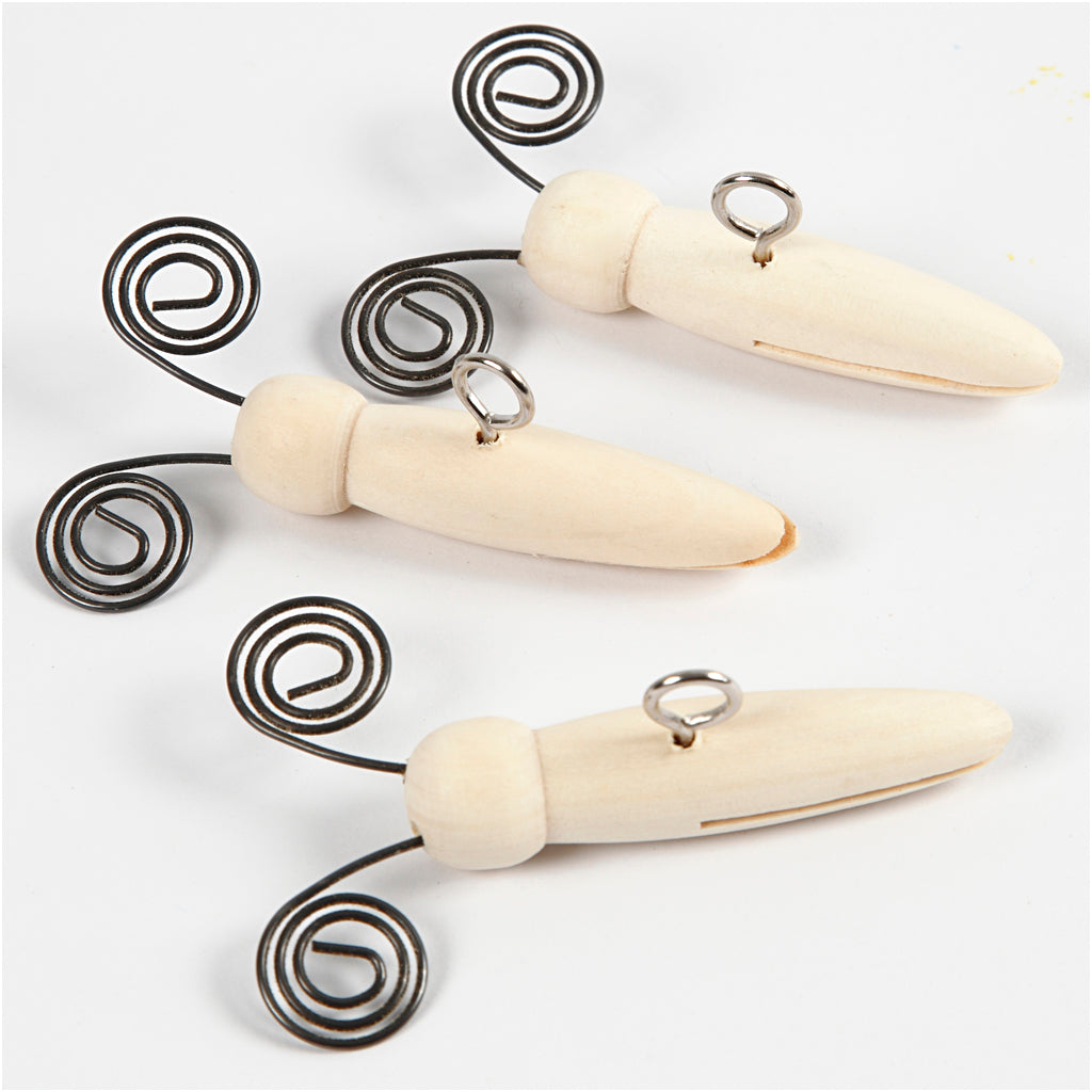 Butterfly Body, L: 5.5 cm, D: 15 mm, pine