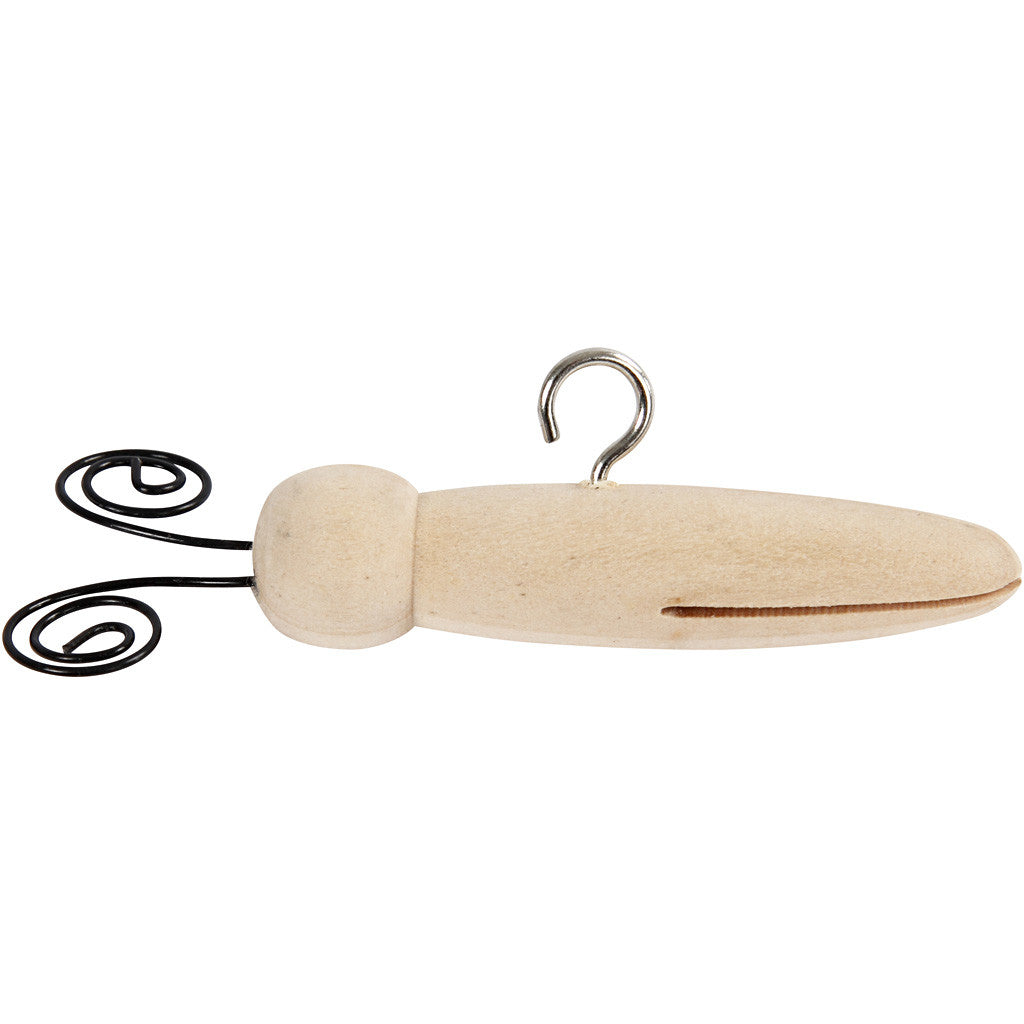 Schmetterlingskörper, L: 5,5 cm, T: 15 mm, Kiefer - 5 Blätter