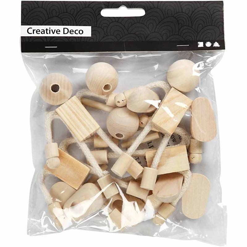 Flexi-Figuren, H: 12 cm, gemischtes Holz - 4 sets
