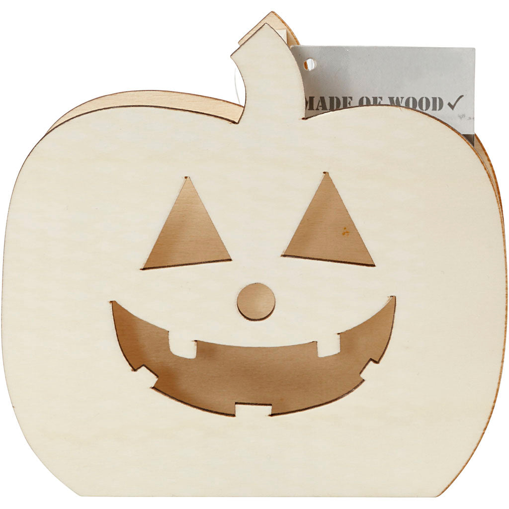 Halloween-Figur, Kürbiskopf, H: 13 cm, Tiefe 3 cm, B: 13,5 cm, 1 Stk