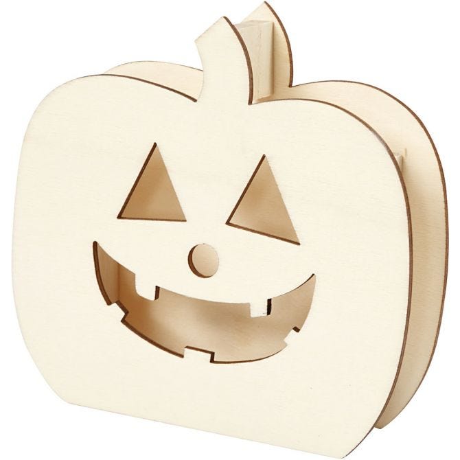 Halloween-Figur, Kürbiskopf, H: 13 cm, Tiefe 3 cm, B: 13,5 cm, 1 Stk