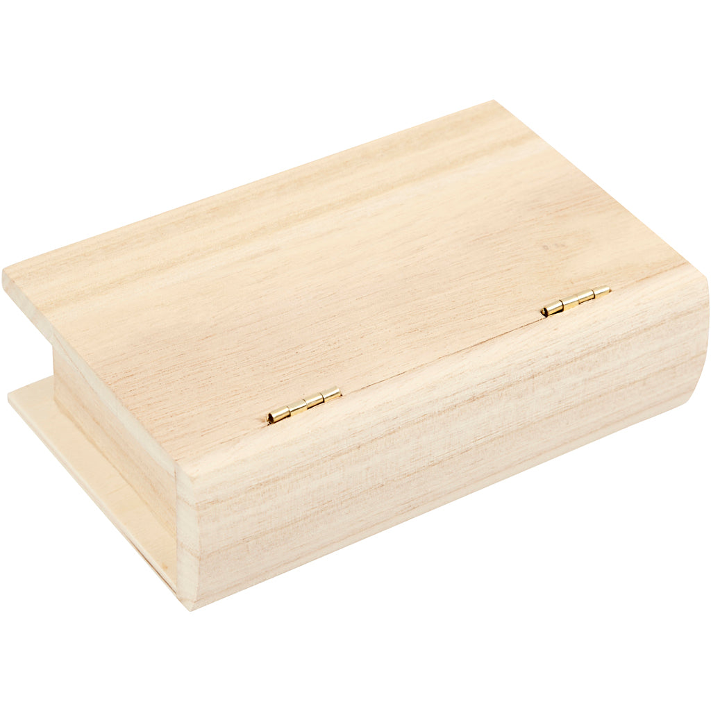 Holzbox in Buchform, Größe 14x9x4 cm - 1 Stk