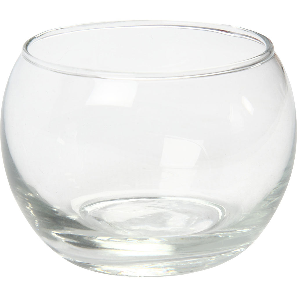 Kerzenglas, H: 7 cm, D: 8 cm, 12 Stk./ 1 Box