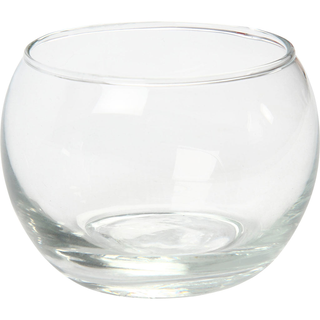 Kerzenglas, H: 7 cm, D: 8 cm, 12 Stk./ 1 Box