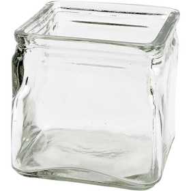 Kerzenglas, H: 10 cm, Größe 10x10 cm, 12 Stk./ 1 Box