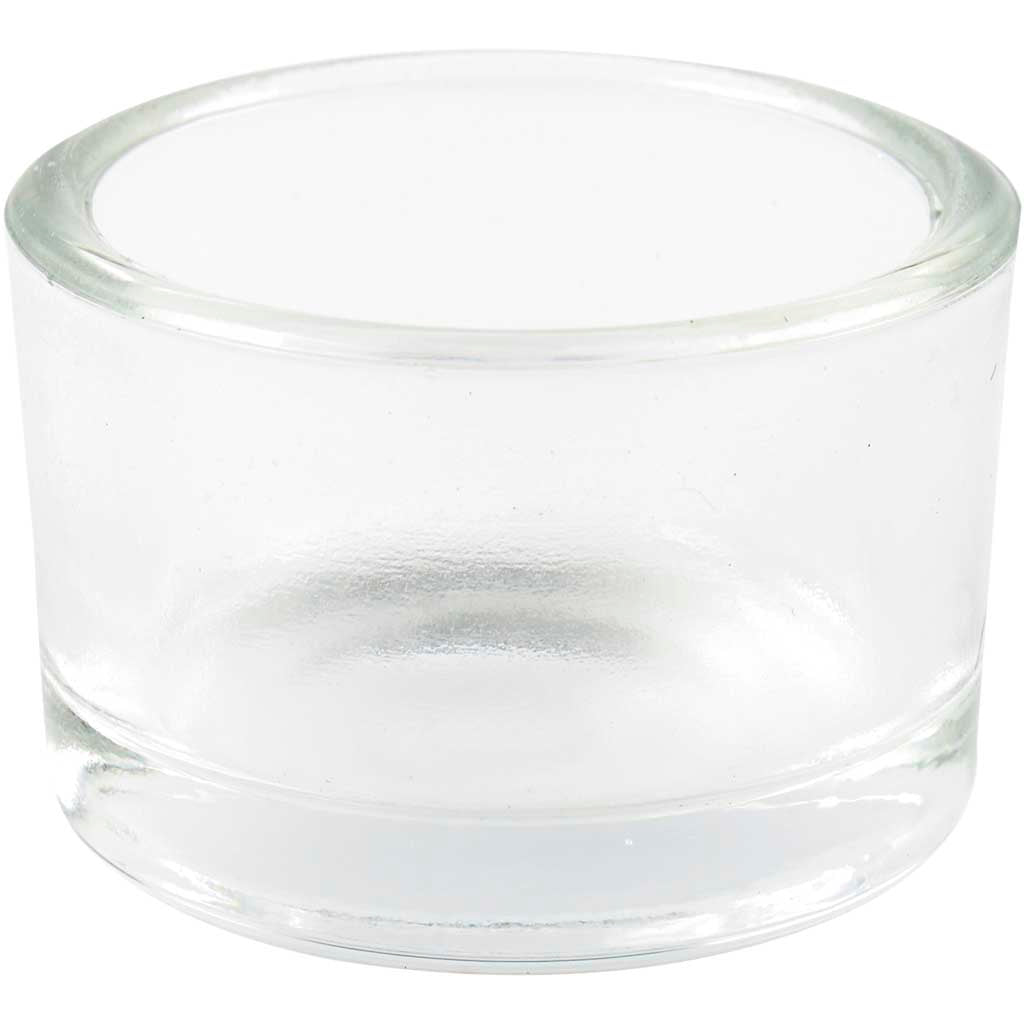 Teelichtglas, H: 3,2 cm, D: 5 cm, 48 Stk./ 1 Box