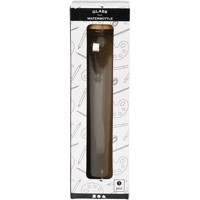 Wasserflasche, H 22 cm, D 6,7 cm, 500 ml - 1 Stk