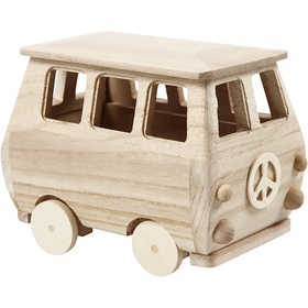 Kleinbus, Format 17x10x13 cm, Kiefer, Blauglockenbaum - 1 Stk