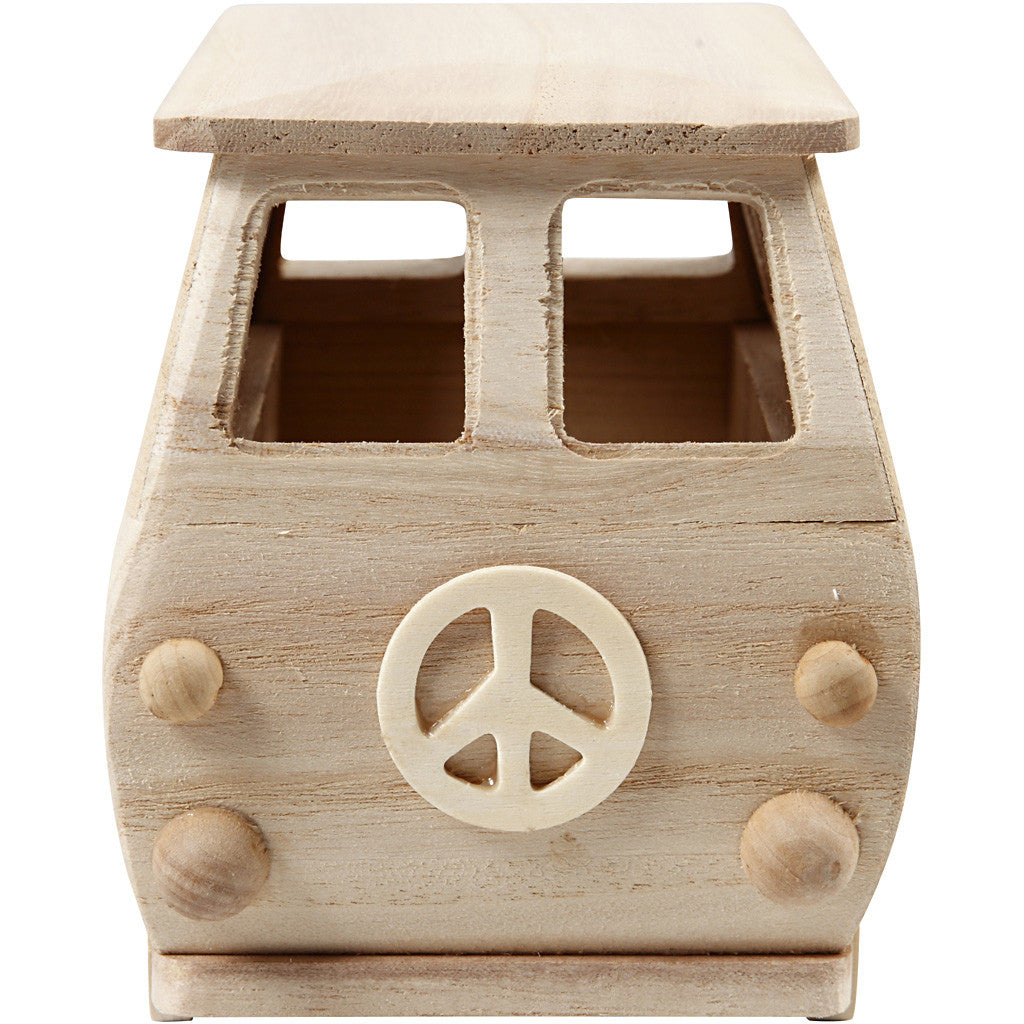 Kleinbus, Format 17x10x13 cm, Kiefer, Blauglockenbaum - 1 Stk