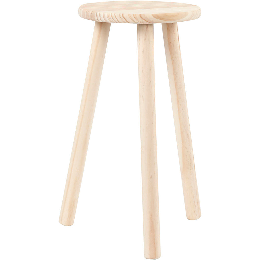 Milking Stool, D: 26 cm, H: 50 cm, pine