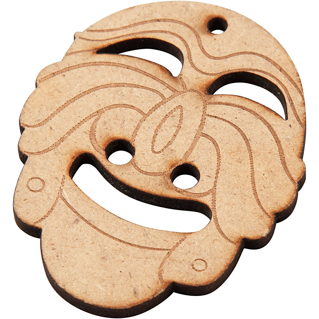 Masken zum Aufhängen, Größe 5,5-7 cm, Dicke 4 mm, MDF - 24 Stk