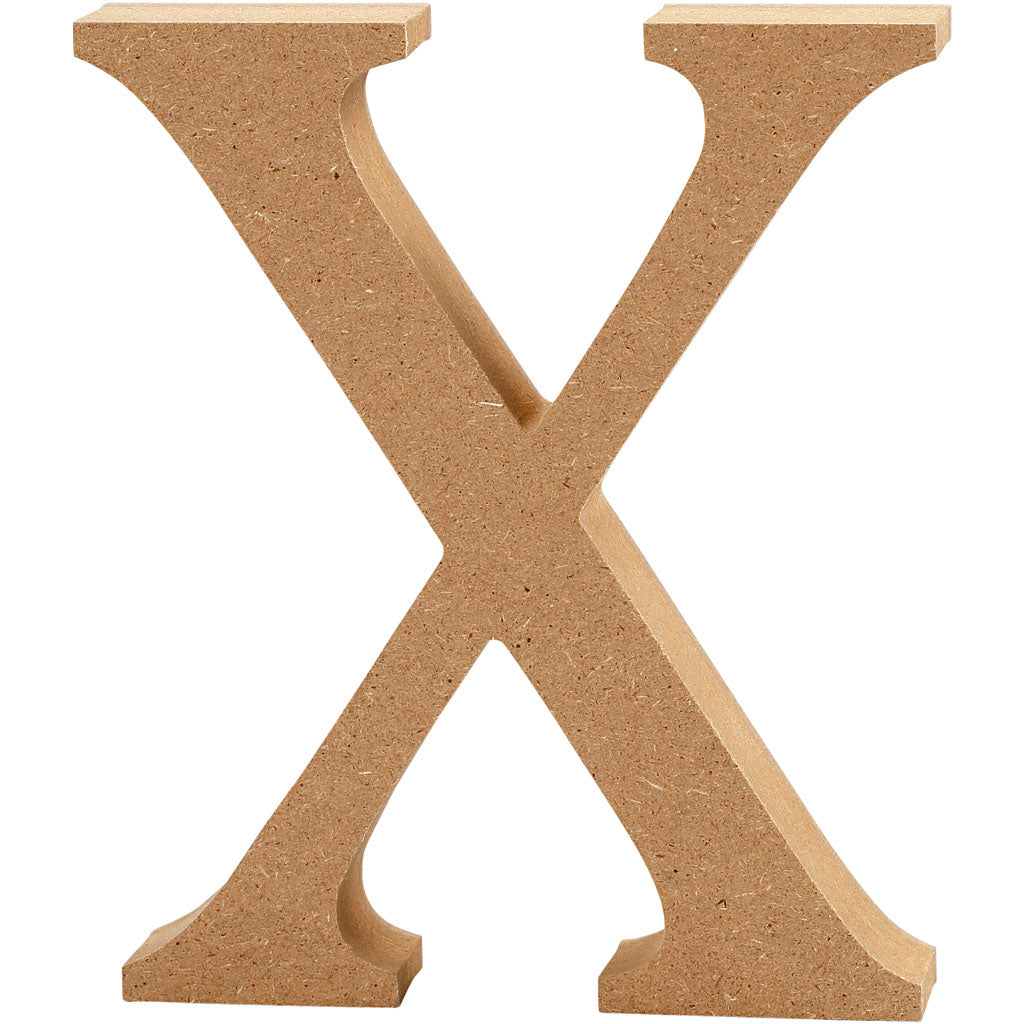 Letter x, H: 13 cm, thickness 2 cm, MDF