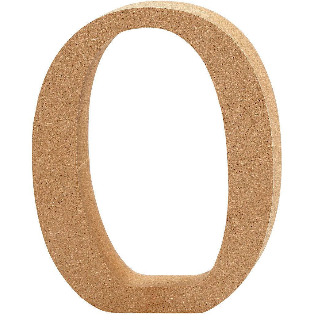 Number 0, H: 13 cm, thickness 2 cm, MDF