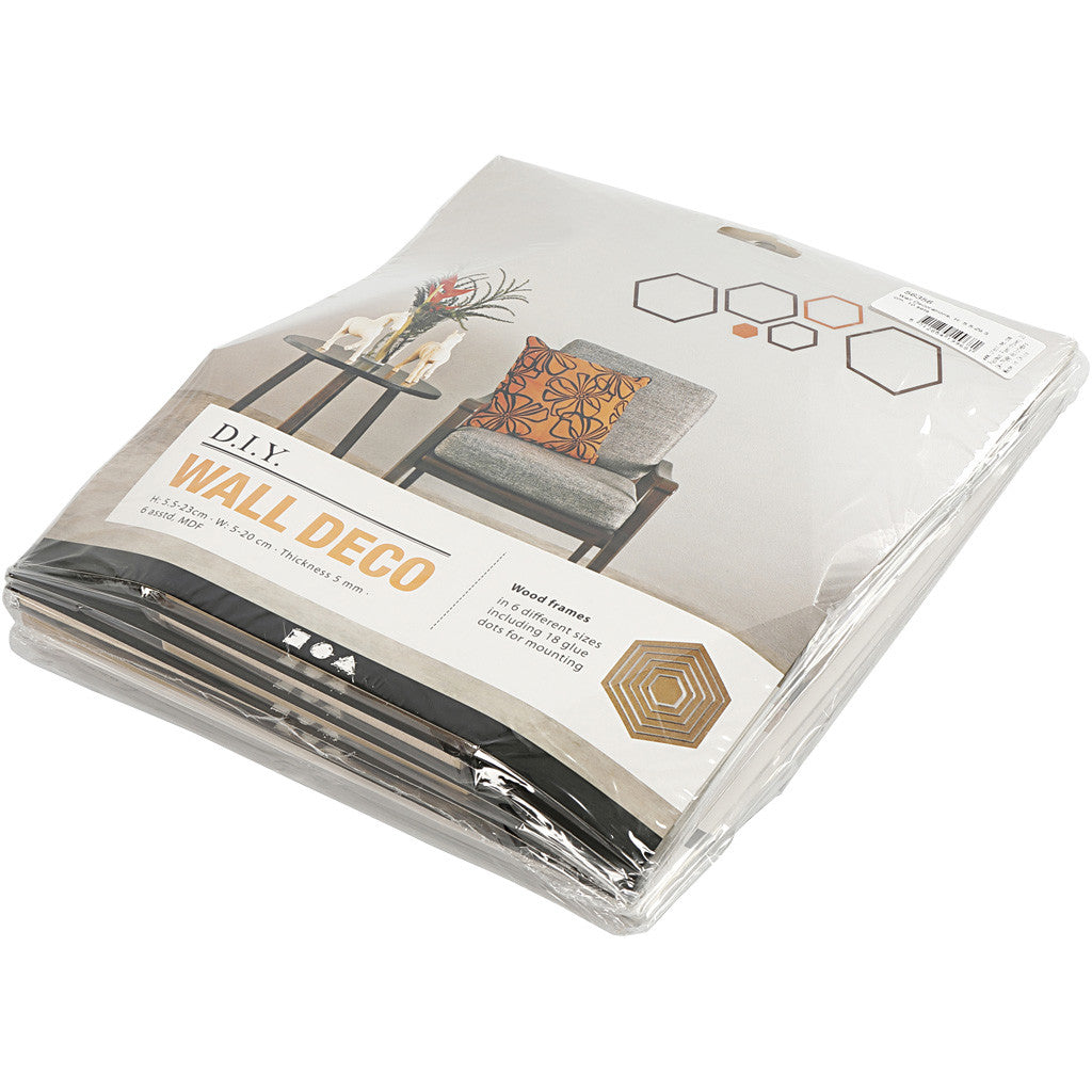 Wanddekorationen, 5,5-29,5 cm MDF - 10 sets