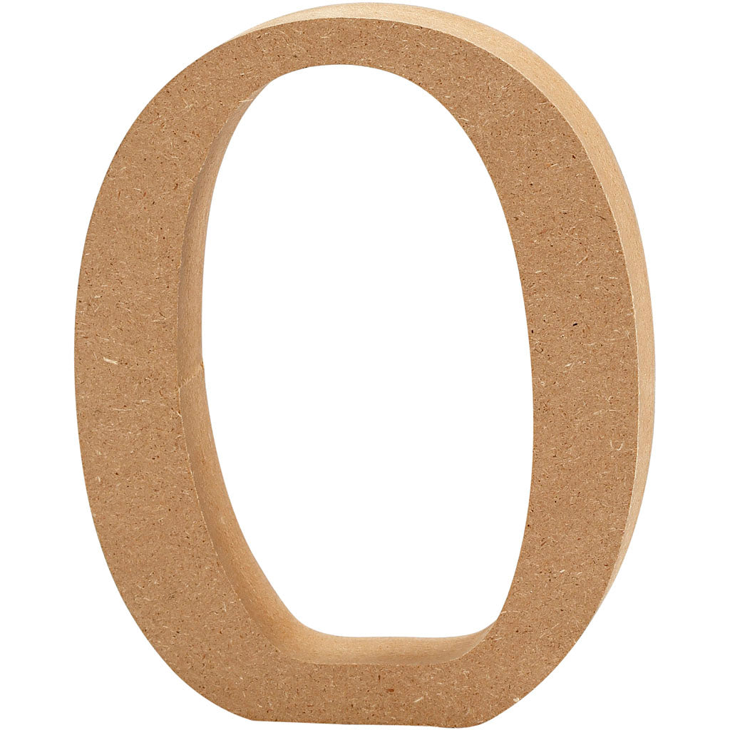 Letter O, H: 8 cm, thickness 1.5 cm, MDF