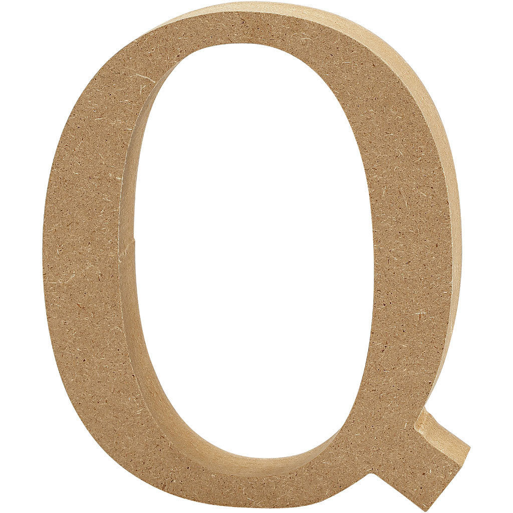 Buchstabe Q, 80x15mm, MDF - 1 Stk