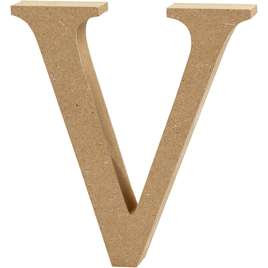 Buchstabe V, 80x15mm, MDF - 1 Stk