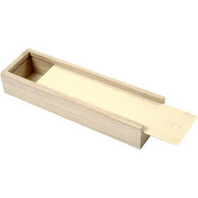 Federmäppchen aus Holz 20x6x3.5cm - Innenformat: 18.4+4.5+3.3cm - 1 Stk