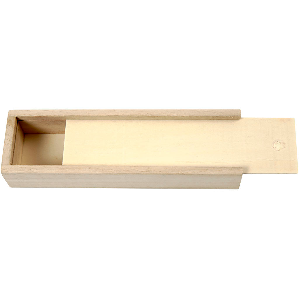 Pencil Case, size 20x6x3.5 cm, inner size 18.4+4.5+3.3 cm, paulownia