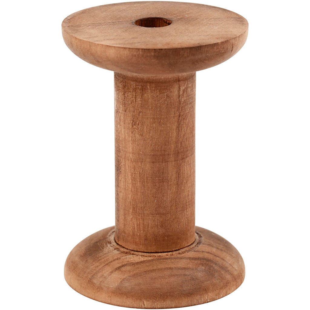 Spool, H: 70 mm, D: 20+48 mm, poplar wood, hole size 10 mm