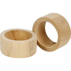 Serviettenringen aus Kiefernholz 3.5x2cm - 6 Stk