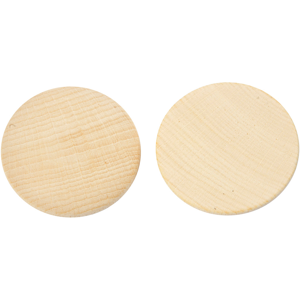 Holzknöpfe 50x10mm - Zedrachbaum-Holz - 50 Stk