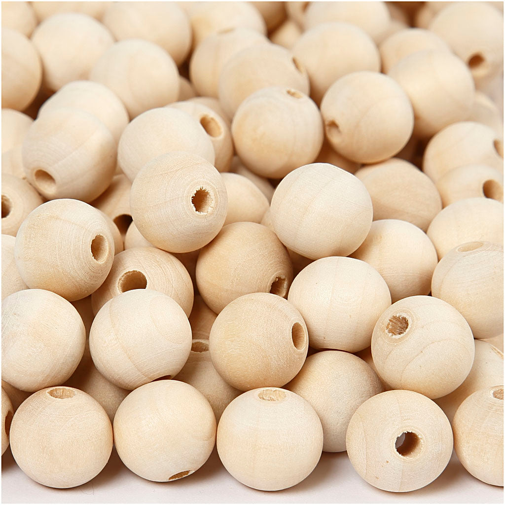 Wooden Bead, D: 15 mm, hole size 3 mm, china berry