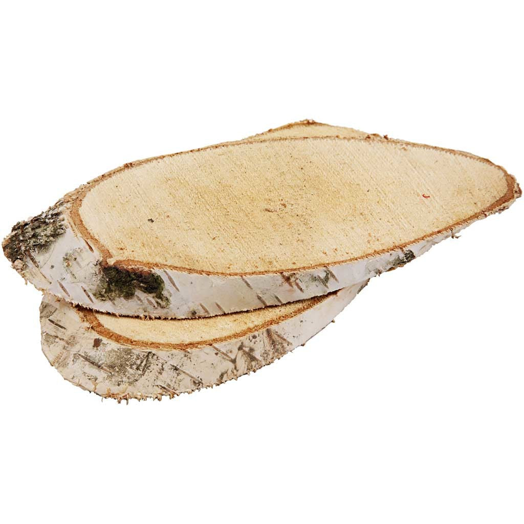 Wooden discs, approximately 15x9 cm, thickness 15 mm