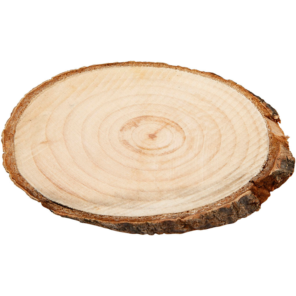Wooden Discs, approx. 9.5x6 cm, thickness 6 mm