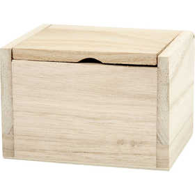 Schachtel aus Kaiserbaumholz 10x8.2x6.7cm - Innenabmessungen 8.5x6.5x6.5cm - 1 Stk